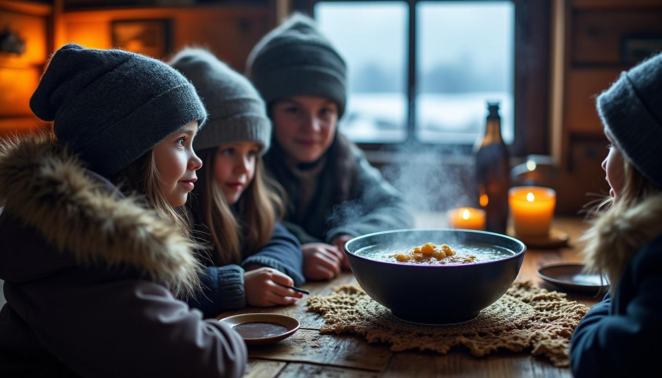 explorez les repas traditionnels des groenlandais durant l'hiver polaire et découvrez comment ils se réchauffent avec des saveurs authentiques et des ingrédients locaux uniques.