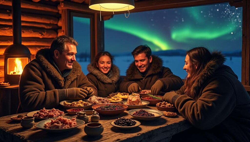 découvrez les repas traditionnels des groenlandais et leurs saveurs uniques durant l'hiver polaire, une aventure culinaire au cœur des terres arctiques.