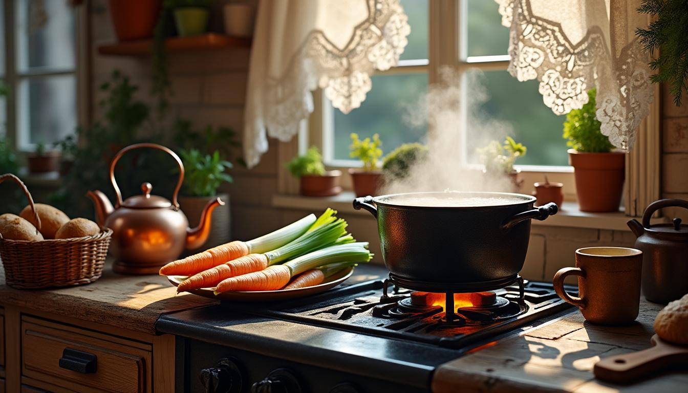 Les vertus réconfortantes du pot-au-feu pour affronter l'hiver 2 découvrez comment le pot-au-feu, plat traditionnel et chaleureux, apporte réconfort et énergie pour bien affronter les froides journées d'hiver.